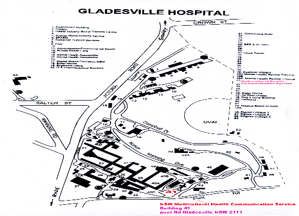 Gladesville Hospital Map — MHCS